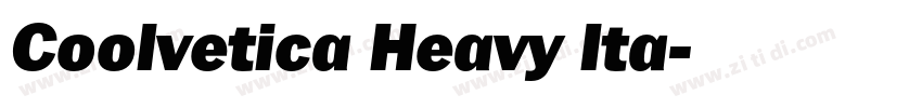 Coolvetica Heavy Ita字体转换